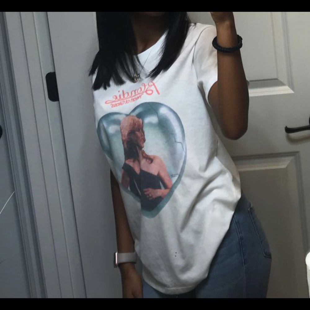 White “Barbie heart of glass” graphic tee